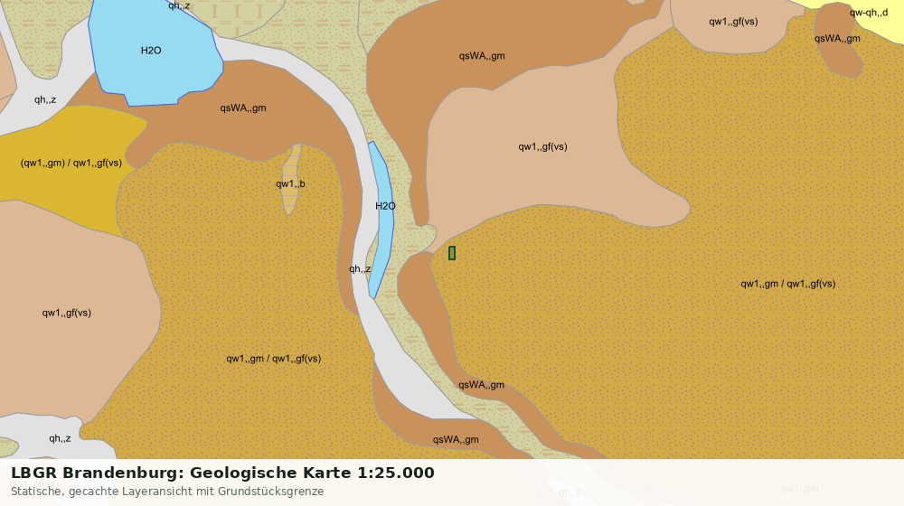 Statische Kartenansicht: LBGR Brandenburg: Geologische Karte 1:25.000