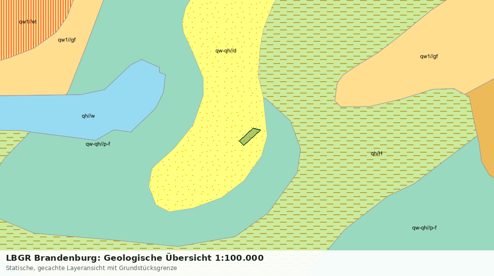 Statische Kartenansicht: LBGR Brandenburg: Geologische Übersicht 1:100.000