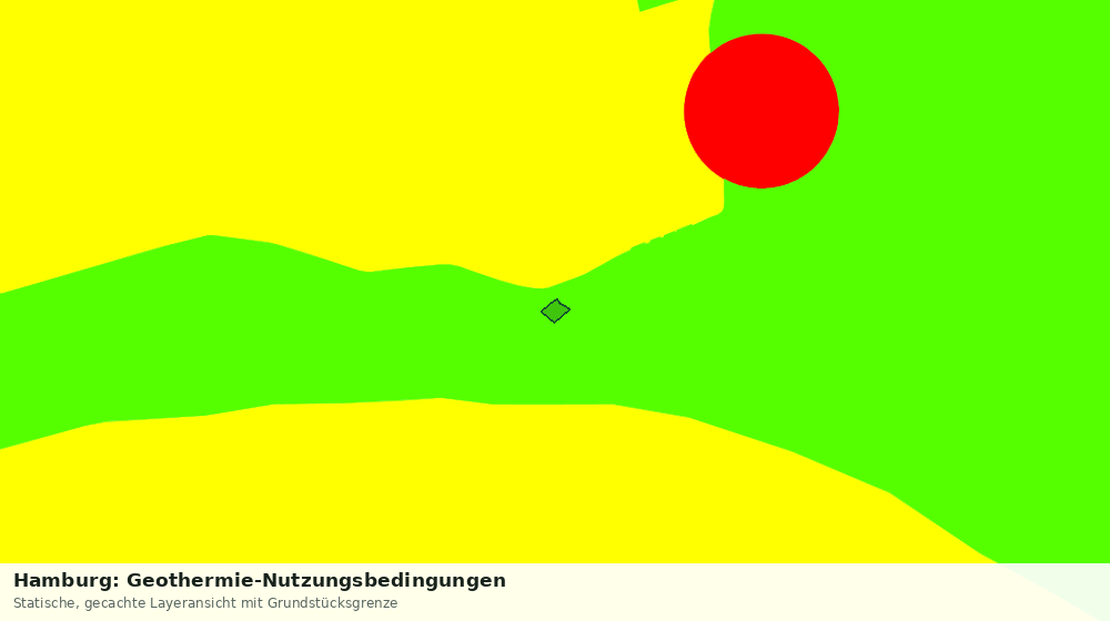 Statische Kartenansicht: Hamburg: Geothermie-Nutzungsbedingungen