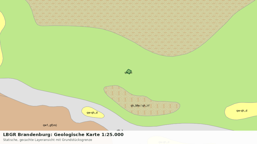 Statische Kartenansicht: LBGR Brandenburg: Geologische Karte 1:25.000