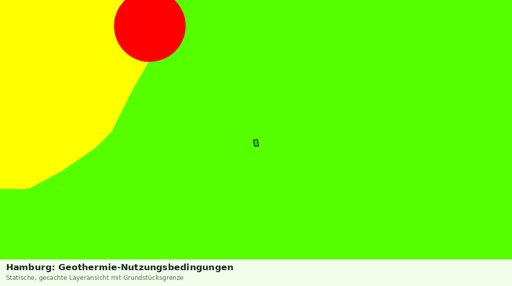 Statische Kartenansicht: Hamburg: Geothermie-Nutzungsbedingungen