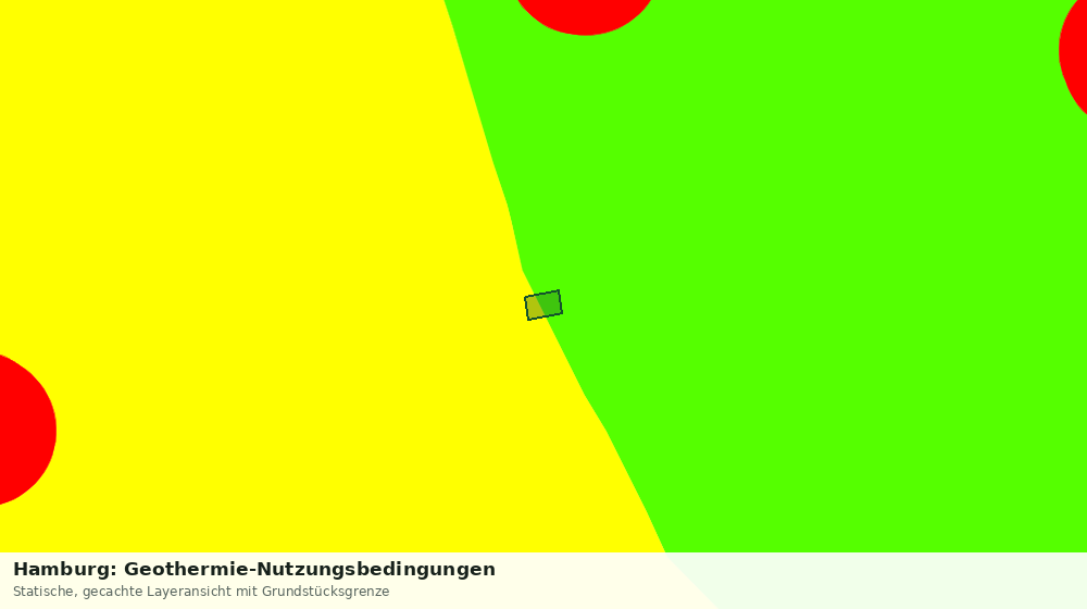 Statische Kartenansicht: Hamburg: Geothermie-Nutzungsbedingungen