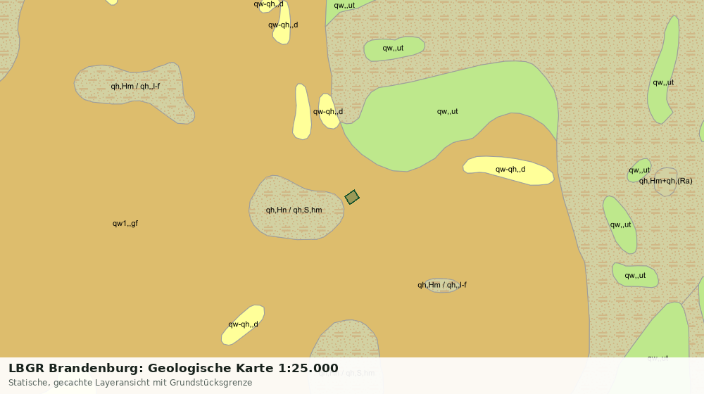 Statische Kartenansicht: LBGR Brandenburg: Geologische Karte 1:25.000