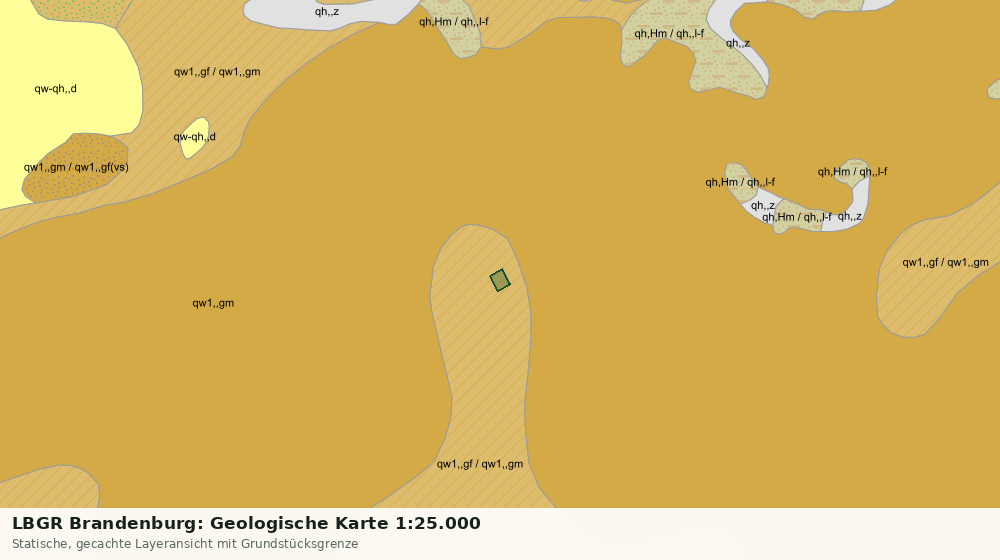Statische Kartenansicht: LBGR Brandenburg: Geologische Karte 1:25.000