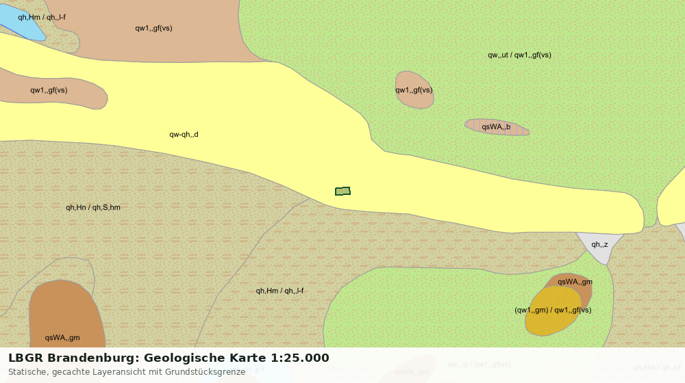 Statische Kartenansicht: LBGR Brandenburg: Geologische Karte 1:25.000