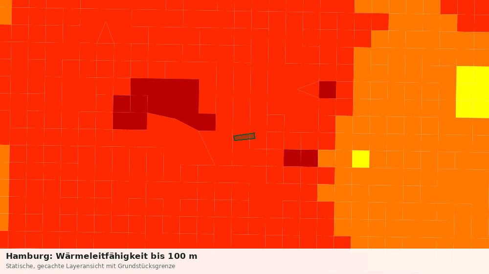 Statische Kartenansicht: Hamburg: Wärmeleitfähigkeit bis 100 m