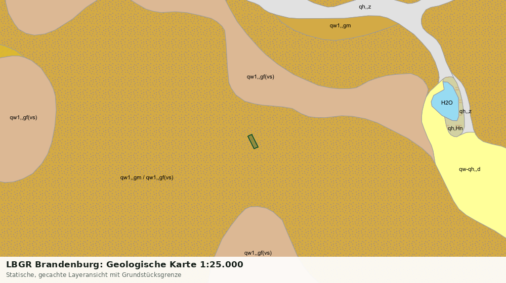 Statische Kartenansicht: LBGR Brandenburg: Geologische Karte 1:25.000