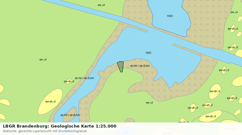 Statische Kartenansicht: LBGR Brandenburg: Geologische Karte 1:25.000