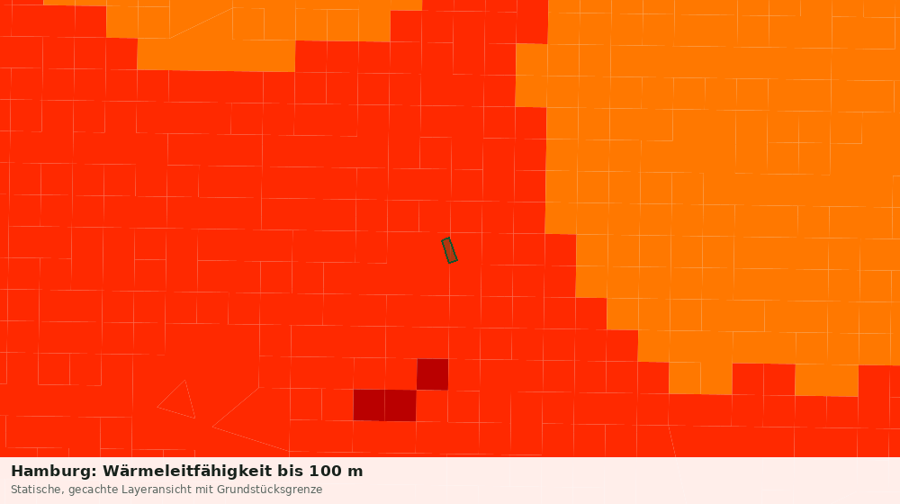 Statische Kartenansicht: Hamburg: Wärmeleitfähigkeit bis 100 m