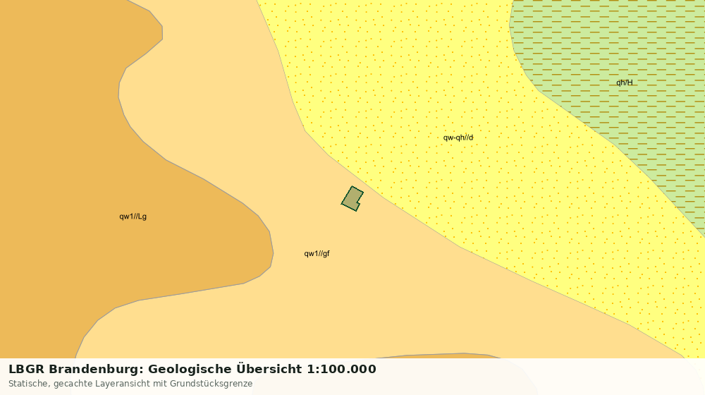 Statische Kartenansicht: LBGR Brandenburg: Geologische Übersicht 1:100.000