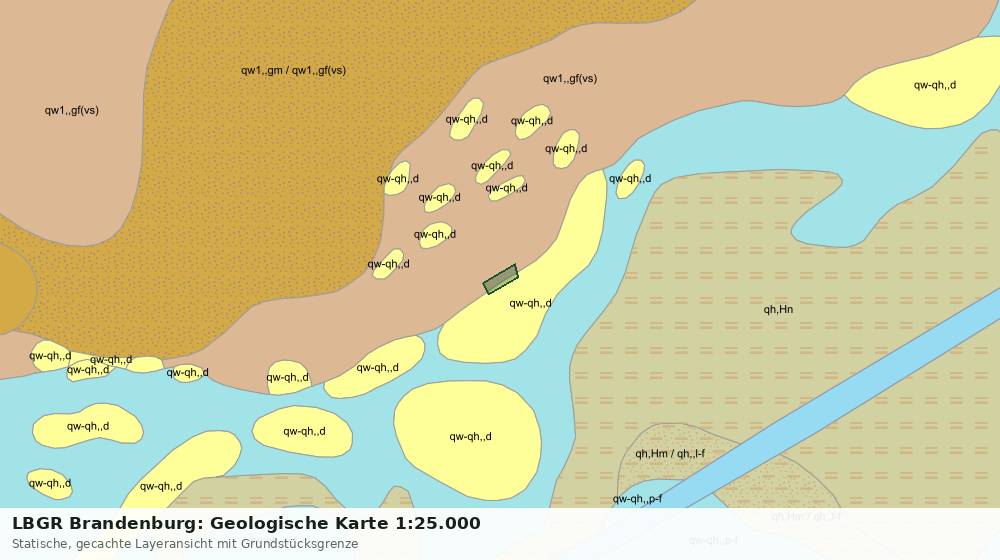 Statische Kartenansicht: LBGR Brandenburg: Geologische Karte 1:25.000