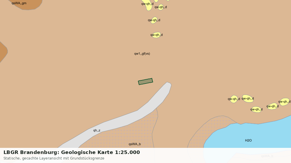 Statische Kartenansicht: LBGR Brandenburg: Geologische Karte 1:25.000