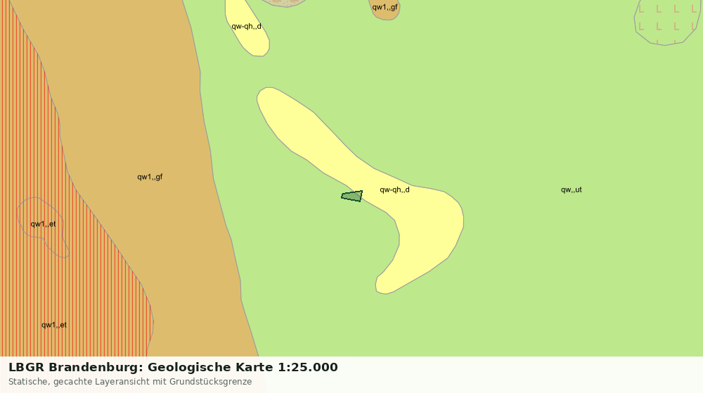 Statische Kartenansicht: LBGR Brandenburg: Geologische Karte 1:25.000