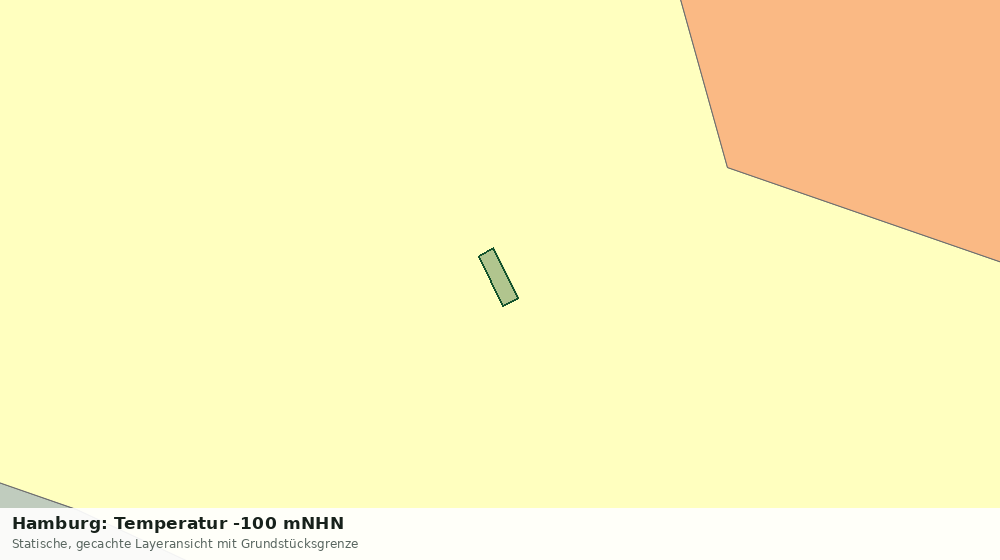 Statische Kartenansicht: Hamburg: Temperatur -100 mNHN