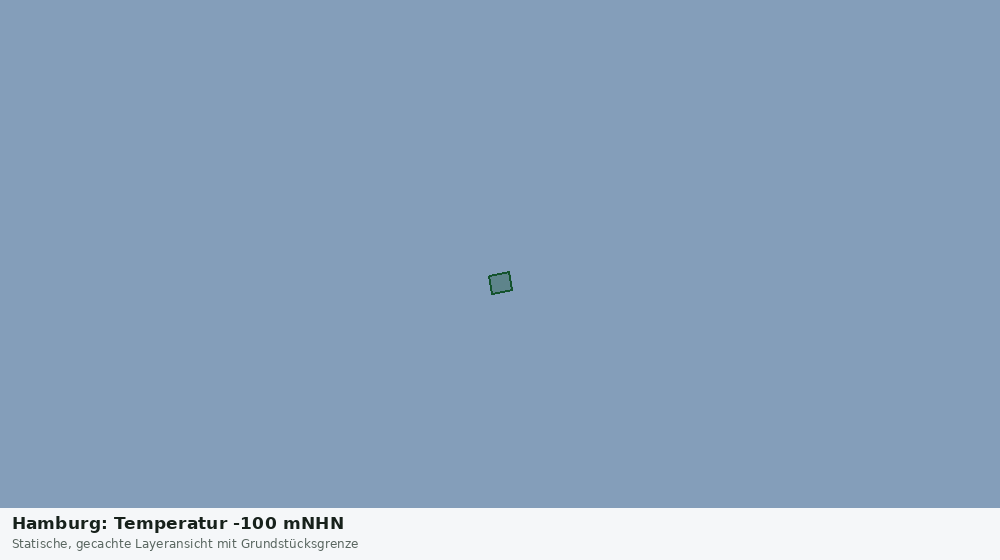 Statische Kartenansicht: Hamburg: Temperatur -100 mNHN