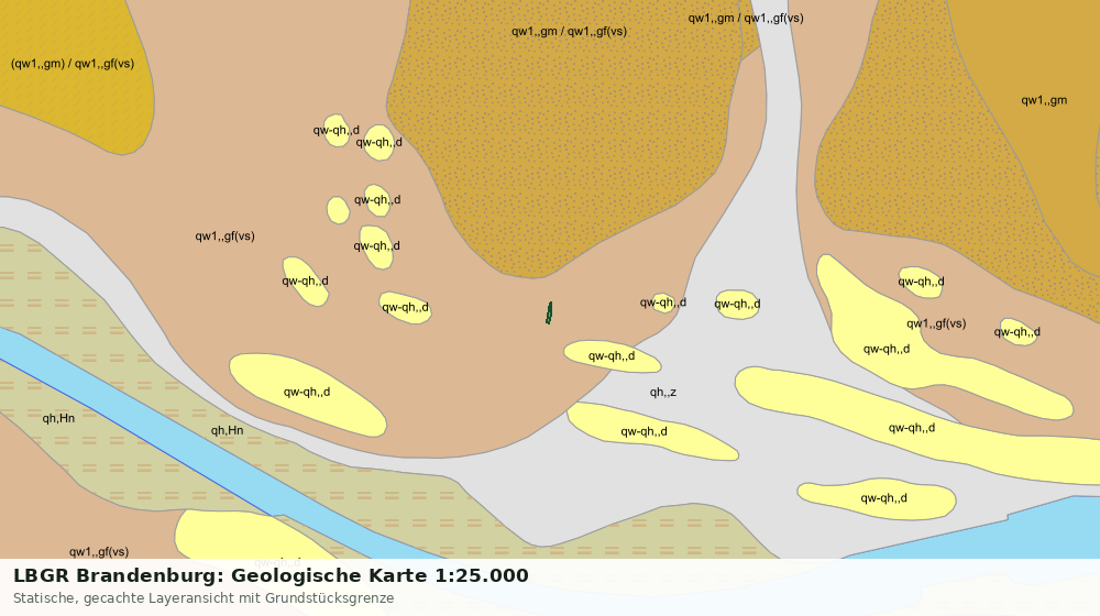 Statische Kartenansicht: LBGR Brandenburg: Geologische Karte 1:25.000
