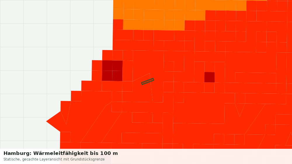 Statische Kartenansicht: Hamburg: Wärmeleitfähigkeit bis 100 m