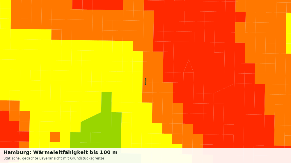 Statische Kartenansicht: Hamburg: Wärmeleitfähigkeit bis 100 m