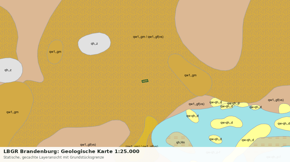 Statische Kartenansicht: LBGR Brandenburg: Geologische Karte 1:25.000