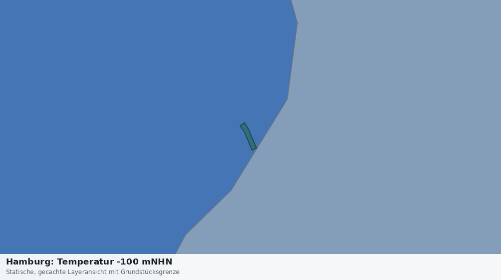 Statische Kartenansicht: Hamburg: Temperatur -100 mNHN