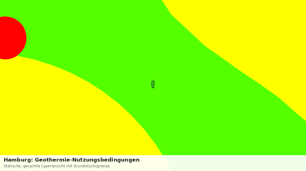 Statische Kartenansicht: Hamburg: Geothermie-Nutzungsbedingungen
