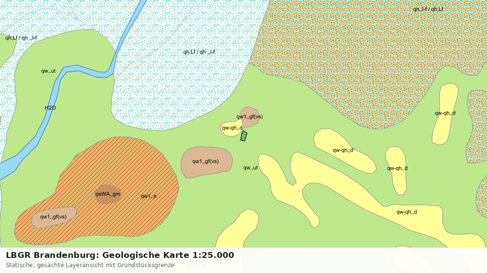 Statische Kartenansicht: LBGR Brandenburg: Geologische Karte 1:25.000
