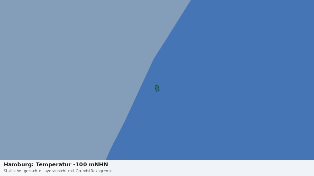 Statische Kartenansicht: Hamburg: Temperatur -100 mNHN