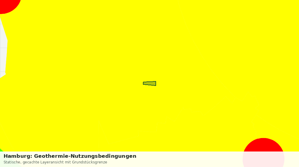 Statische Kartenansicht: Hamburg: Geothermie-Nutzungsbedingungen