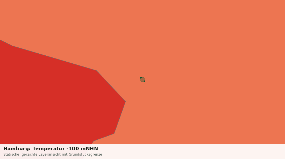 Statische Kartenansicht: Hamburg: Temperatur -100 mNHN