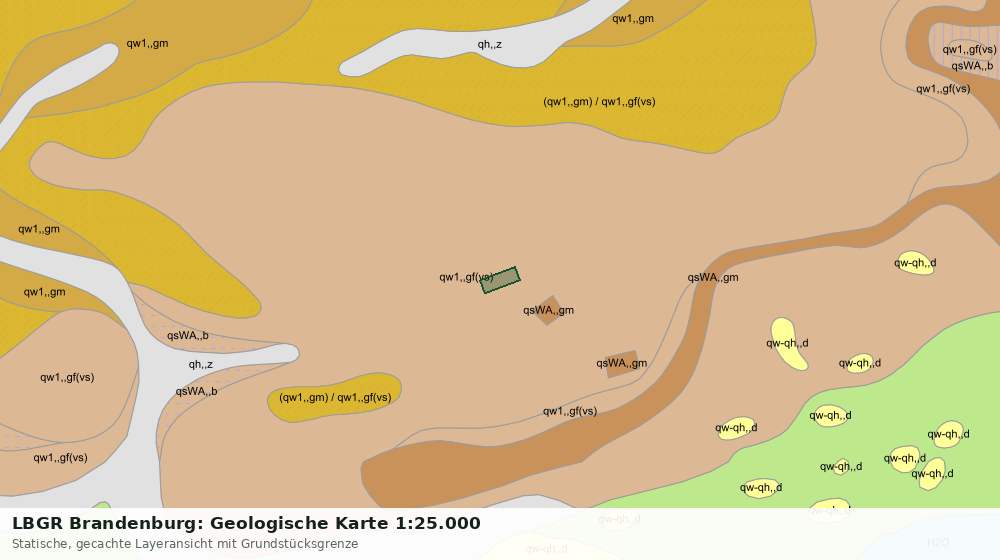 Statische Kartenansicht: LBGR Brandenburg: Geologische Karte 1:25.000