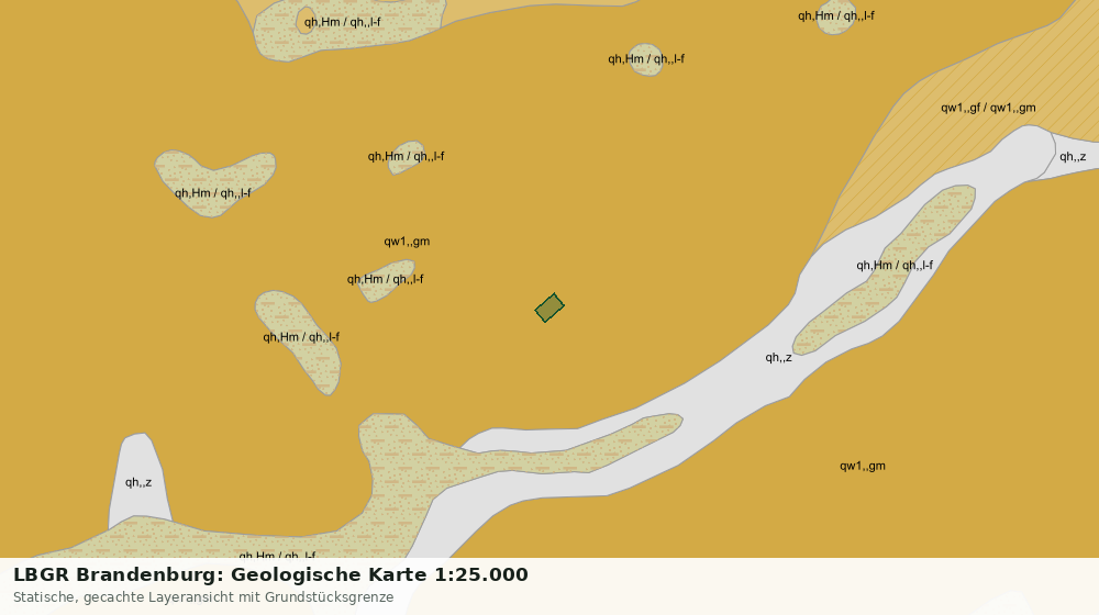 Statische Kartenansicht: LBGR Brandenburg: Geologische Karte 1:25.000