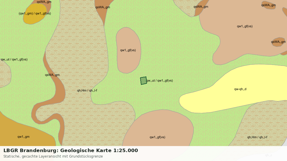 Statische Kartenansicht: LBGR Brandenburg: Geologische Karte 1:25.000