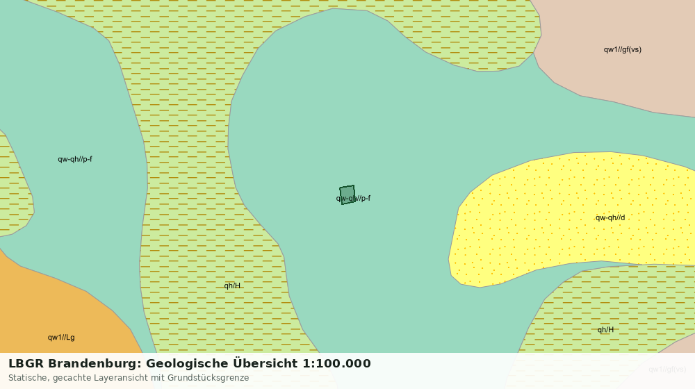 Statische Kartenansicht: LBGR Brandenburg: Geologische Übersicht 1:100.000