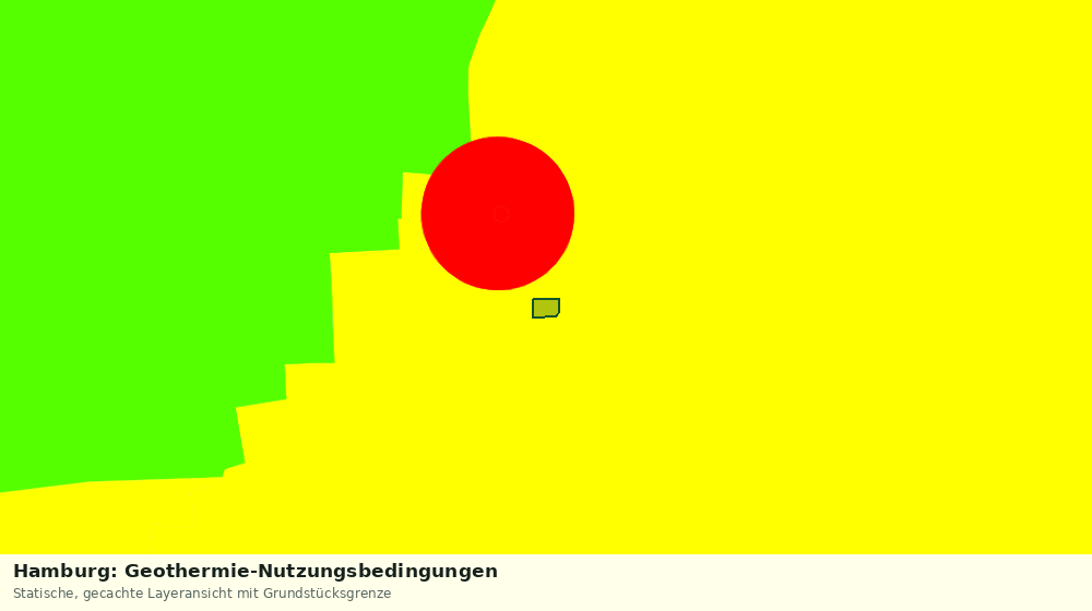 Statische Kartenansicht: Hamburg: Geothermie-Nutzungsbedingungen