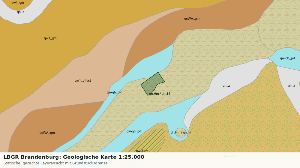 Statische Kartenansicht: LBGR Brandenburg: Geologische Karte 1:25.000