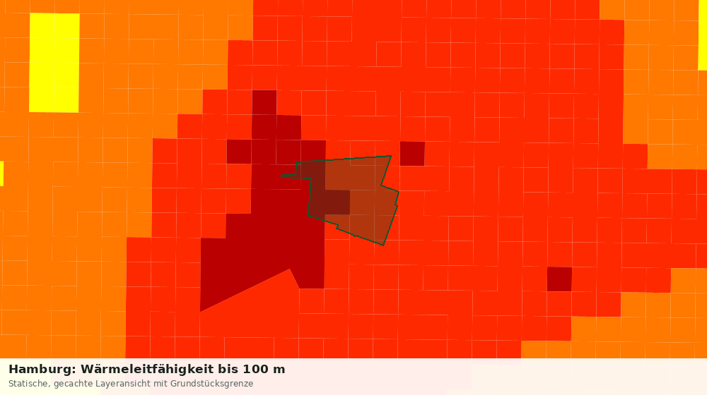 Statische Kartenansicht: Hamburg: Wärmeleitfähigkeit bis 100 m