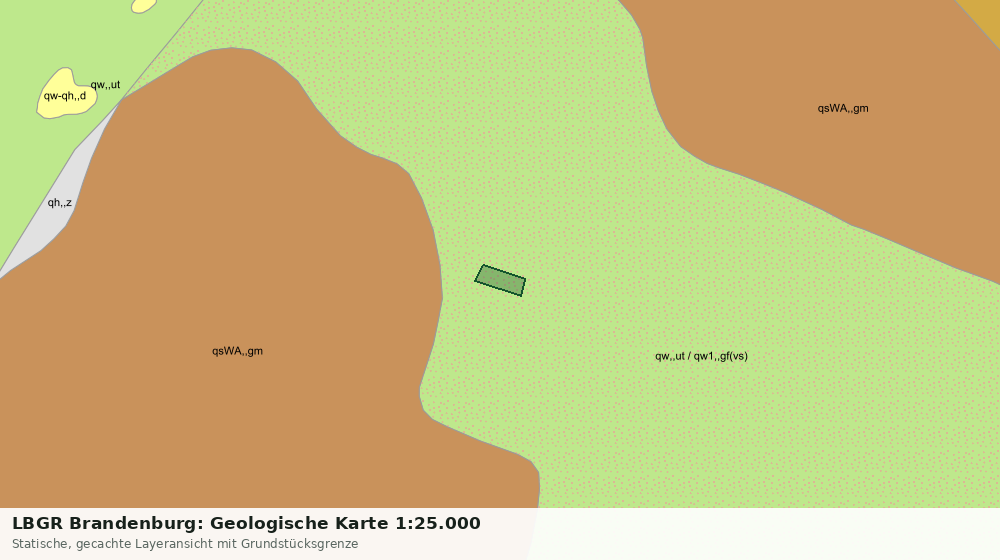 Statische Kartenansicht: LBGR Brandenburg: Geologische Karte 1:25.000