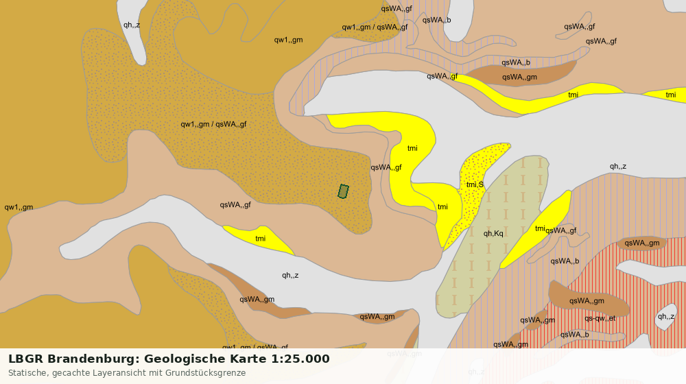 Statische Kartenansicht: LBGR Brandenburg: Geologische Karte 1:25.000