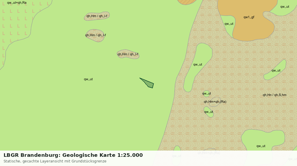 Statische Kartenansicht: LBGR Brandenburg: Geologische Karte 1:25.000