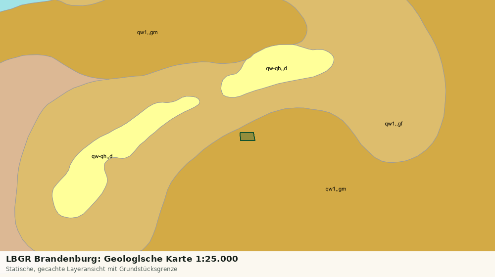 Statische Kartenansicht: LBGR Brandenburg: Geologische Karte 1:25.000