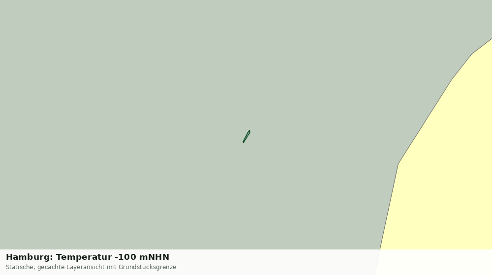 Statische Kartenansicht: Hamburg: Temperatur -100 mNHN