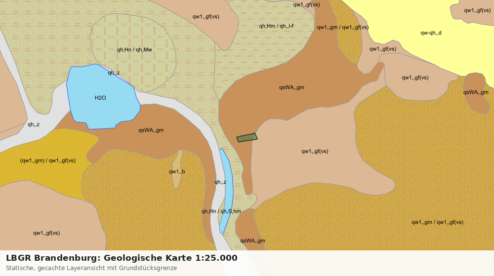 Statische Kartenansicht: LBGR Brandenburg: Geologische Karte 1:25.000