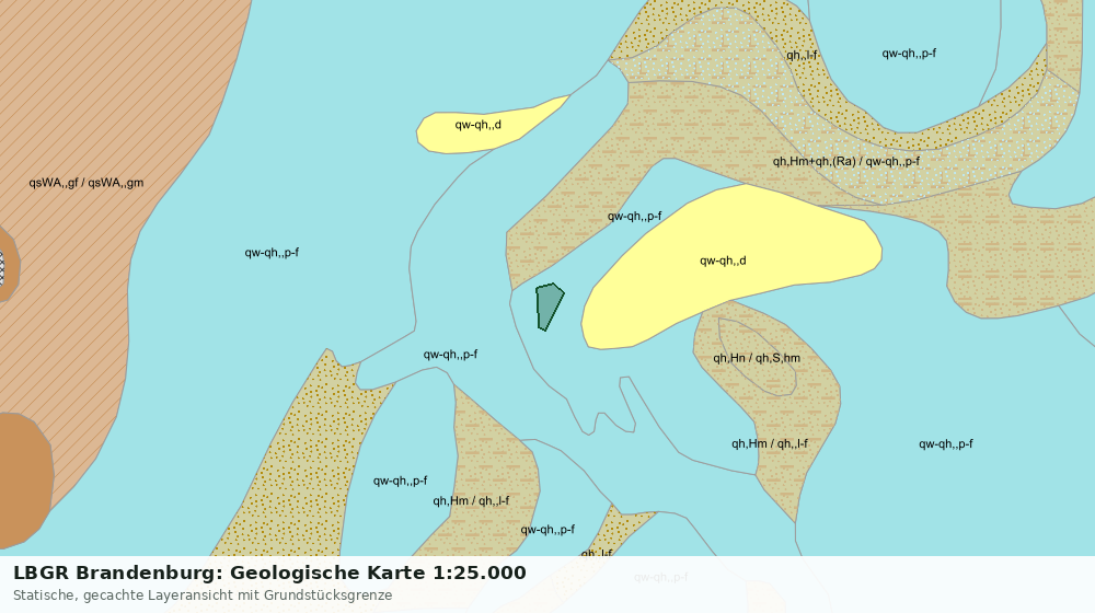 Statische Kartenansicht: LBGR Brandenburg: Geologische Karte 1:25.000
