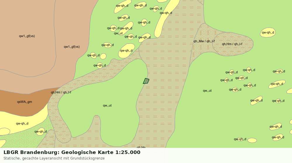 Statische Kartenansicht: LBGR Brandenburg: Geologische Karte 1:25.000