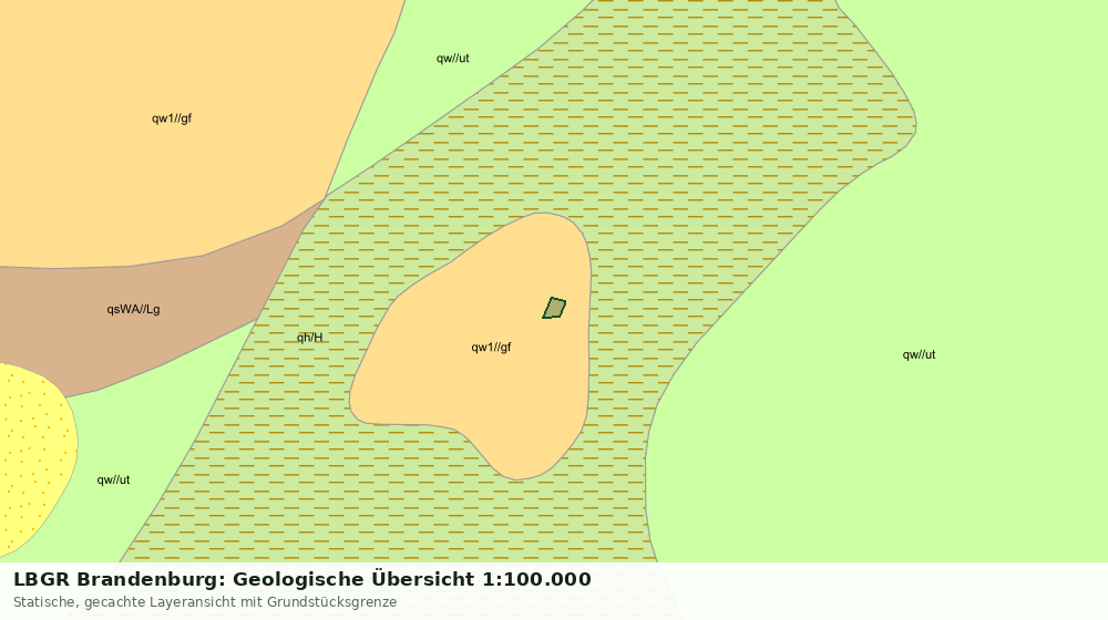 Statische Kartenansicht: LBGR Brandenburg: Geologische Übersicht 1:100.000