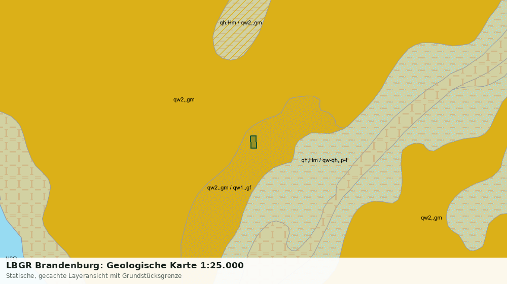 Statische Kartenansicht: LBGR Brandenburg: Geologische Karte 1:25.000