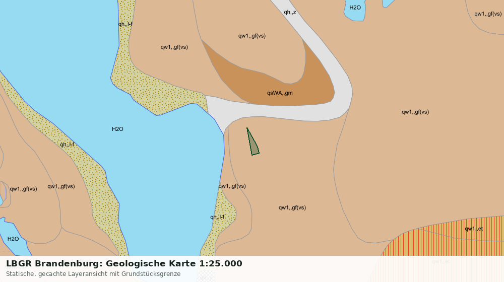 Statische Kartenansicht: LBGR Brandenburg: Geologische Karte 1:25.000