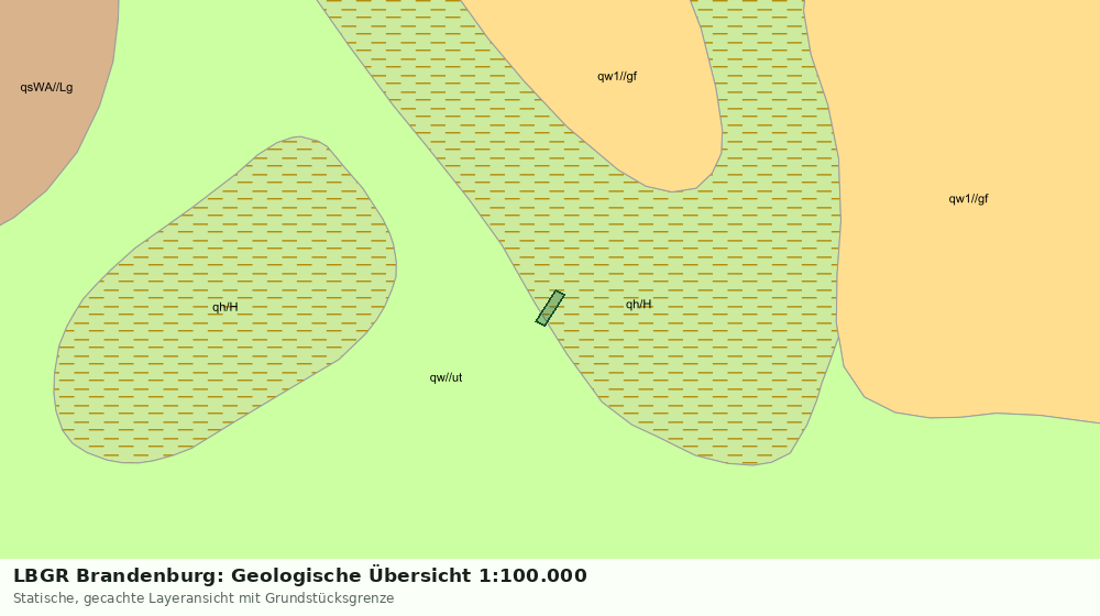 Statische Kartenansicht: LBGR Brandenburg: Geologische Übersicht 1:100.000