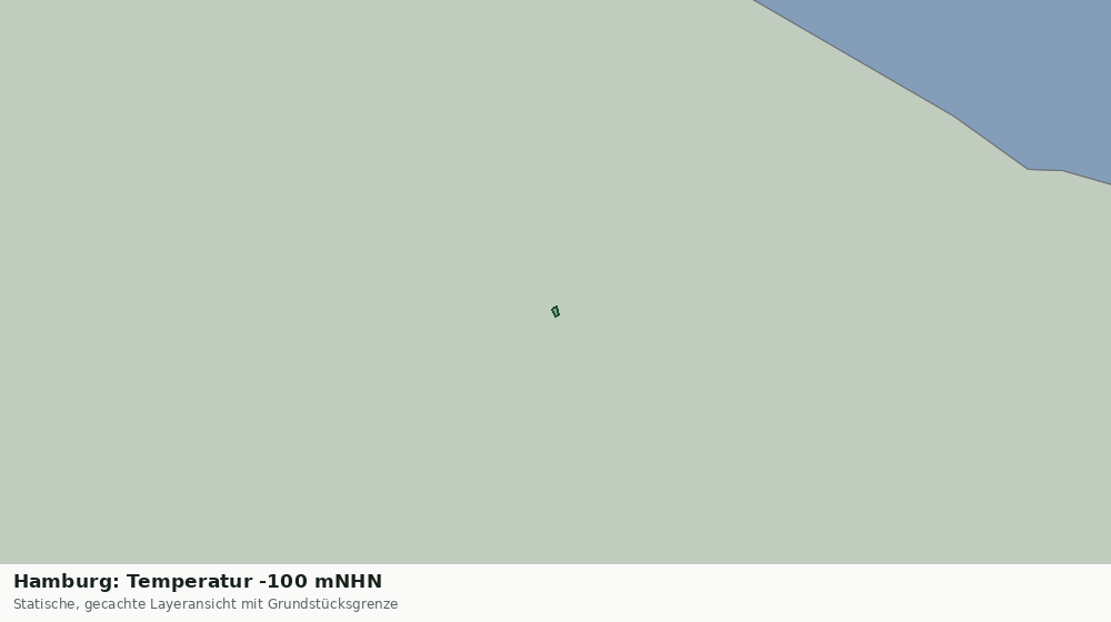 Statische Kartenansicht: Hamburg: Temperatur -100 mNHN