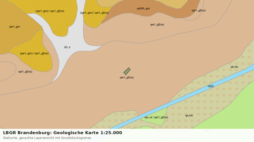 Statische Kartenansicht: LBGR Brandenburg: Geologische Karte 1:25.000